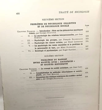 Traité de sociologie. Tome premier. Introduction. Sociologie générale. Morphologie sociale. Sociologie économique. Sociologie industrielle + Tome ...