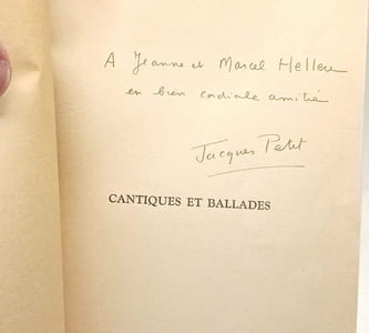 Cantiques & Ballades - Proses - avec envoi de l'auteur - édition numéroté (n°15)