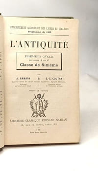 L'Antiquité - divisions A et B - classe de sixième