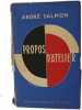 Propos d'atelier. André Salmon