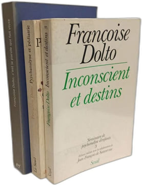 L'image inconsciente du corps + c'est la parole qui fait vivre + Psychanalyse et pédiatrie + Inconscient et destins --- 4 Livres. Dolto