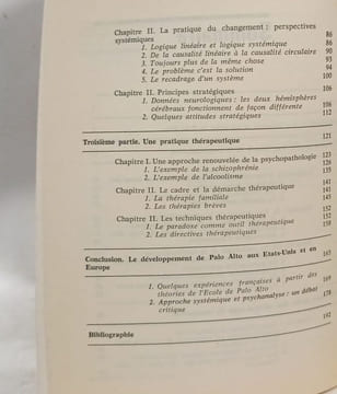 Le processus de changement en thérapie + L'école de Palo Alto --- 2 livres. Marc Edmond
