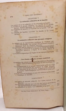 Les cadres sociaux de la mémoire. Maurice Halbwachs