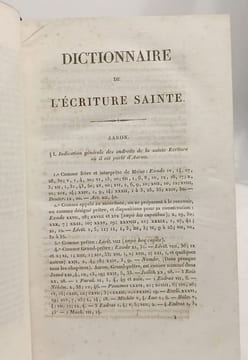 Dictionnaire de l'écriture sainte ou Répertoire et concordance de tous les textes de l'ancien et du nouveau testament mis par ordre alphabétique et ...