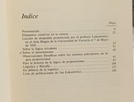 Estudios de lógica y filosofía. Selección traducción y presentación Alfredo Deaño. LUKASIEWICZ Jan