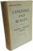Language And Reality The Philosophy of Language and the Principles of Symbolism. Urban  Wilbur Marshall