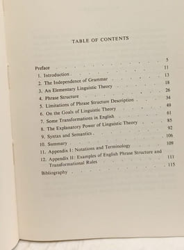 Syntactic structures - Janua Linguarum n°4. Noam Chomsky