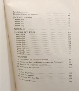 Écrits de jeunesse : . Journal 1820-1823. Mémorial. Journal des idées. Michelet Jules