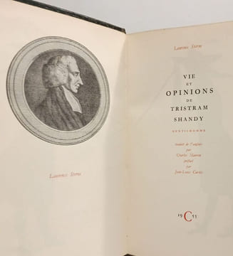 Vie et opinions de Tristam Shandy gentilhomme - Traduit de l'anglais par Charles Mauron préface de Jean-Louis Curtis --- collection les portiques. ...
