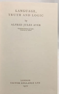 Language Truth & Logic. A.J. Ayer