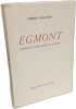 Egmont - drame en cinq actes de Goethe - avec envoi de l'auteur. Pierre Sabatier