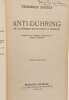 Anti-duhring (m.e. duhring bouleverse la science). ENGELS Friedrich