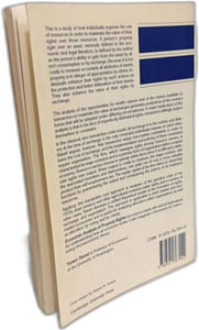 Economic Analysis of Property Rights (Political Economy of Institutions and Decisions)