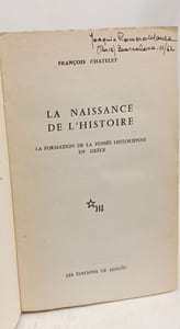 La Naissance de l'Histoire