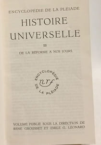 Histoire universelle. Tome III. De La Réforme à Nos Jours