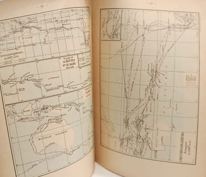 Atlas général des grandes explorations et découvertes géographiques comprenant le trace complet et distinct de tous les itinéraires suivis par les ...