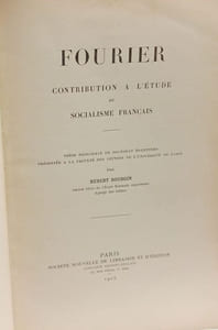 Fourier. Contribution à l'étude du socialisme français