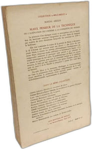 Marx penseur de la technique