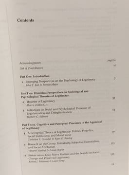The Psychology of Legitimacy: Emerging Perspectives on Ideology Justice and Intergroup Relations. Jost John