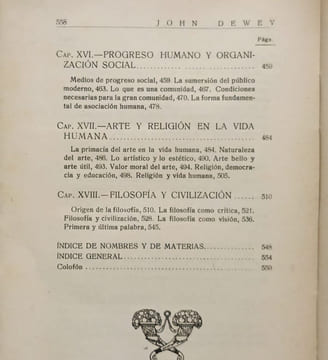 Pedagogia y filosofia. Dewey John