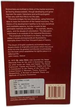 A Theory of Economic History / Critical Essays in Monetary Theory. Hicks John