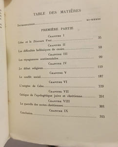 Celse ou le conflit de la civilisation antique et du christianisme primitf. Collection Civilisation et Christianisme