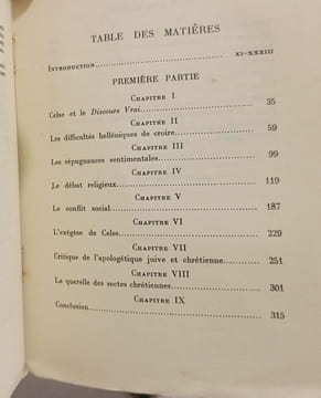 Celse ou le conflit de la civilisation antique et du christianisme primitf. Collection Civilisation et Christianisme. ROUGIER  Louis