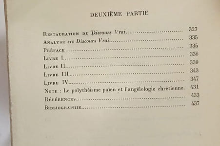 Celse ou le conflit de la civilisation antique et du christianisme primitf. Collection Civilisation et Christianisme