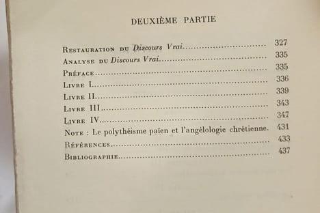 Celse ou le conflit de la civilisation antique et du christianisme primitf. Collection Civilisation et Christianisme. ROUGIER  Louis