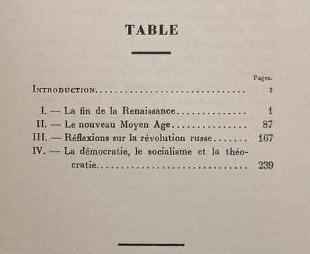 Un nouveau Moyen Age. Réflexions sur les destinées de la Russie et de l'Europe. Traduit du russe par A.-M. F. Berdiaeff