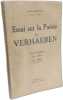 Essai sur la Po&eacute;sie de Verhaeren - La Campagne les Villes Le jardin. Brutsch Charles