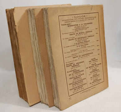 Traité de psychologie générale - T.1: Les fonctions élémentaires + T.2: Le génie humaine: I. Ses oeuvres II Ses instruments --- 3 livres. Pradines
