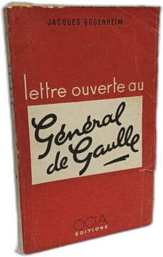 Lettre ouverte au général de Gaulle. Gugenheim Jacques