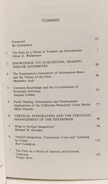 Firm As a Nexus of Treaties. Aoki Masahiko