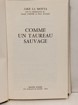Comme un taureau sauvage. Jake La Motta Joseph Carter Peter Savage