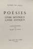 Po&eacute;sies : Livre mystique - Livre antique. Lithographies de Picart Le Doux. VIGNY (Alfred)