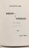 Dictionnaire Borain-Fran&ccedil;ais - Fascicule 2-3-4-5-6-. Mester &Eacute;mile