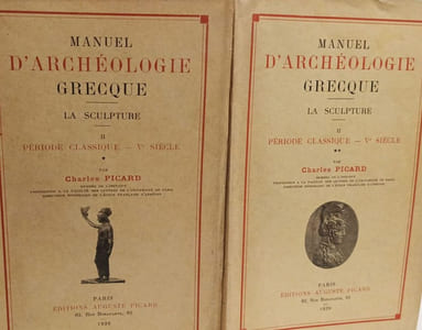 Picard manuel d'archéologie grecque - LA SCULTPURE - 9 volumes: TOME I - TOME II (Vol. 1 & 2) + TOME III (Vol. 1 & 2) + TOME IV (Vol. 1 & 2) + TOME V
