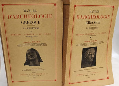 Picard manuel d'archéologie grecque - LA SCULTPURE - 9 volumes: TOME I - TOME II (Vol. 1 & 2) + TOME III (Vol. 1 & 2) + TOME IV (Vol. 1 & 2) + TOME V