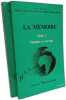 La M&eacute;moire - TOME I: M&eacute;moire et cerveau + TOME 2: Le concept de m&eacute;moire. Zavialoff Jaffard Brenot
