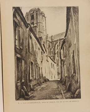 Le Mans a travers la cité - exemplaire numéroté. Raimbault R N . Illust M Houdouin
