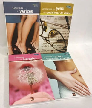 Comprendre: le cholestérol + les varices + vos yeux et les problèmes de vision + les allergies + les ulcères et les problèmes d'estomac --- 5 livres. ...