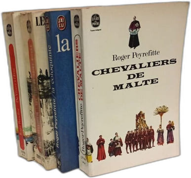 Du vésuve à l'etna + les clés de saint pierre + La coloquinte + chevaliers de Malte --- 4 livres. Peyrefitte Roger