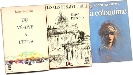 Du vésuve à l'etna + les clés de saint pierre + La coloquinte + chevaliers de Malte --- 4 livres. Peyrefitte Roger
