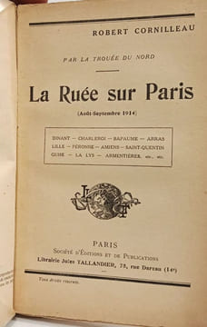 La ruée sur Paris. Cornilleau Robert