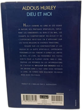 Dieu et moi : Essais sur la mystique la religion et la spiritualité. ALDOUS HUXLEY