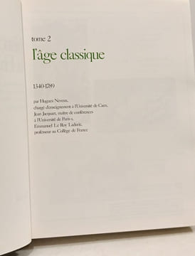 Histoire de la France rurale - TOME I des origines à 1340 + TOME II: de 1340 à 1789. Marcel Le Glay Guy Fourquin Gérard Bailloux Georges Bertrand ...
