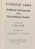 Congo 1964 Political documents of a developing nation. C.R.I.S.P. Weiss