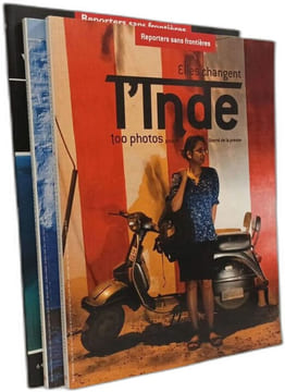 4 volumes de Reporters Sans Frontières: Philip Plisson + Elles changent l'Inde + 100 photos de GEO + Yann Arthus-Bertrand. Reporters Sans Frontières