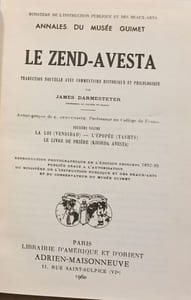 Le Zend-Avesta - TOME I et II - Annales du musée Guimet -